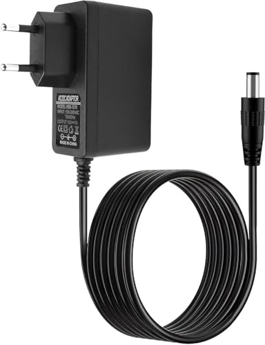 12V 1A Alimentador Universal Adaptador de Corriente12W, Entrada AC 100-240V 50/60Hz, Cable 1m, Conector DC 5.5 × 2.5 mm, para Vehículos Eléctricos Infantiles, Iluminación LED, cámara Seguridad