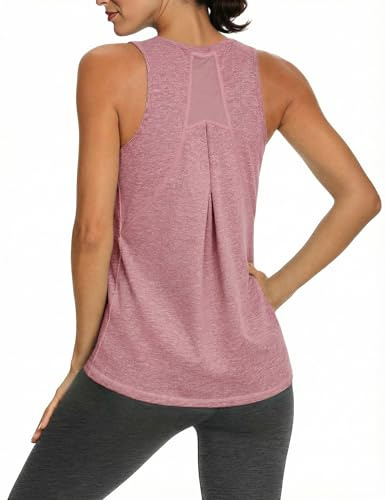 Gyabnw Sport Tank Top Damen Sporttop Ärmellos Laufshirt | Lockere,Hohe Elastizität,Leicht,Atmungsaktivität,Schweißableitend,Laufshirt Für Fitness Yoga Laufen und Outdoor