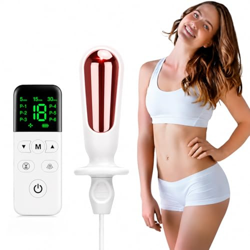 3-in-1 Beckenbodentrainer für Frauen – EMS, Rotlicht & Vibrationsmassage | Elektrischer Kegeltrainer zur Stärkung der Beckenbodenmuskulatur, Blasenkontrolle und Rückbildung nach der Geburt