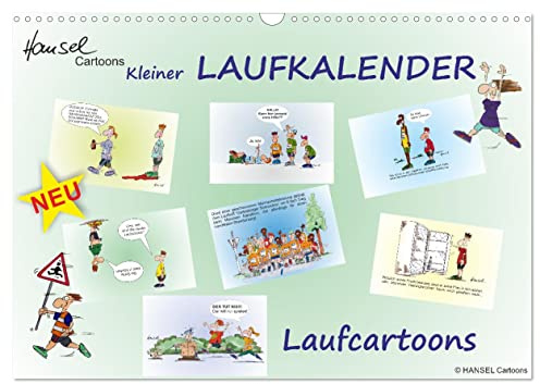 HANSELs kleiner Laufkalender (Wandkalender 2026 DIN A3 quer), CALVENDO Monatskalender: Lustige Szenen aus dem Läuferleben (CALVENDO Spass)