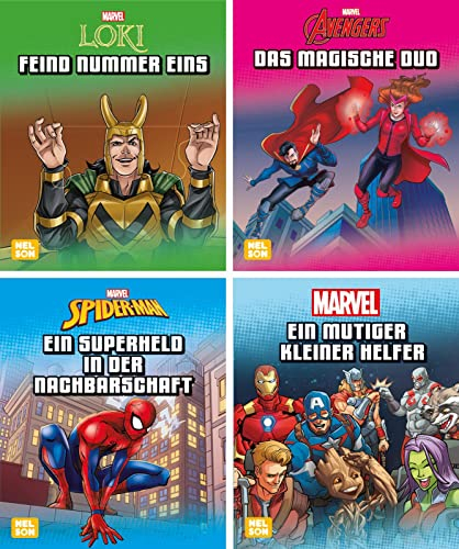 Nelson Mini-Bücher: 4er Marvel 1-4: Spannende Geschichten für kleine Marvel-Fans | Für Kinder ab 4 Jahren (Nelson Mini-Bücher: Ein großer Spaß im kleinen Format)