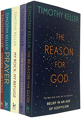 Timothy Keller 5 Books Collection Set (Hidden Christmas, Prayer, My Rock; My Refuge, The Reason For God & The Meaning of Marriage)