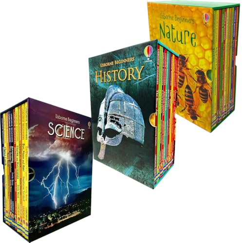 Usborne Beginners Series 30 Books Collection Box Set (History, Nature, Science)
