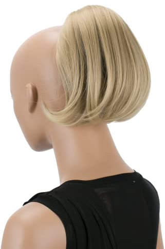 CAISHA Haarteil Nora Dutt Zopf Bun Mit Butterflyklammer Haarknoten Brautfrisur Hepburn-Dutt Haargummi Sandblond H408