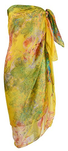 Womens Sexy Bohemian Floral Beach Cover Up Sarong Wrap Swimsuit Beachwear