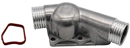 TAKPART Aluminium Thermostat Gehäusedeckel mit Dichtung Thermostatgehäusebausatz für BMW M3 Z3 E34 E36 11531722531 11531740437