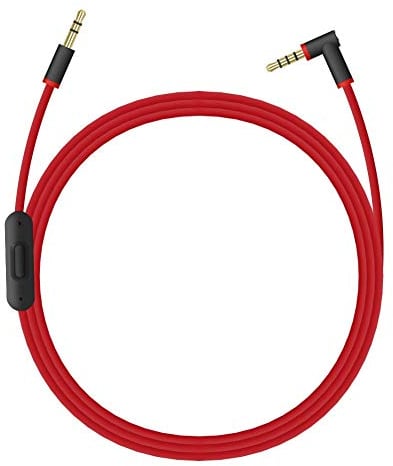 QKIIP Replacement Audio Cable Cord Wire with in line Microphone and Control for Solo/Studio/Pro/Detox/Wireless/Mixr Headphones (Black/White)