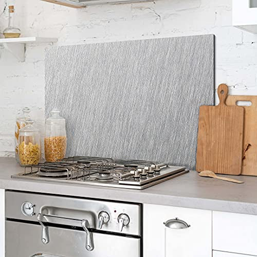 Spritzschutz für Küche aus Aluminium, made in Italy, Schutz für Herd und Wand, waschbar und einfach zu montieren, Spritzschutz aus Metall, 48 x 72 cm