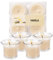 Hyoola Velas Votivas con Perfume - Velas Aromáticas en Vaso Transparente - Velas Perfumadas con Vainilla - Crema - 12 Horas de Combustión - Pack de 4 - Hechas en Europa