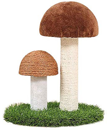 Redsa Katzenklettergerüst mit Sisalseil Pilze Kratzdesign Katzenbaum Turm Vertikal Kratzfest Katzenspielzeug für Kätzchen Katze zur Energie