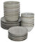 ProCook Oslo Coue Reactive Grey Stoneware Dinner Set Stylish Dishwasher, Oven & Microwave Safe Modern Dinnerware - 32 Piece, 15.5/20/28 cm