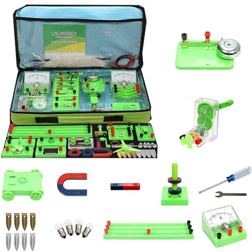 Physics Science Lab Basic Circuit Learning Kit for Kids School Students Electricity And Magnetism Experiment Electromagnetism Elementary Electronics,Orange