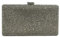 Boutique De FGG Kristall Clutch Tasche Damen für Hochzeit Abendtasche Strasssteine Party Kristallene Handtasche Braut-Geldbörse, Mini, Grau