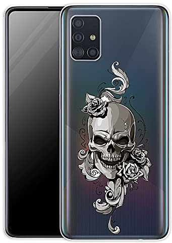 KX-Mobile Hülle für LG K20 Handyhülle Schutzhülle aus weichem Silikon TPU Softcase mit Motiv 2476 Totenkopf Skull