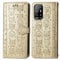 JIUNINE Cover OPPO A94 5G, Custodia Libro in Pelle Portafoglio Flip Case Antiurto con Modello di Cane e Gatto [Porta Carte] [Magnetica] [Interno TPU] per OPPO A94 5G, Oro
