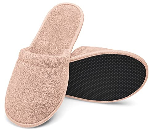 Arus Ciabatte da Bagno in Spugna Rosa Antico, 38/42 EU, 2 Paia