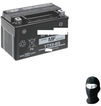 KOMPATIBEL MIT Y AMAHA XT E 600 1990 A 2003 YTX9-BS UASA Batterie (VERSIEGELT Full Ready) 12V / 8AH BATTERIEN FÜR Motorrad-Roller SPEZIFISCHE 152X87X107MM