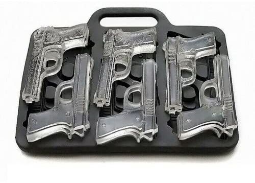 asky Eiswürfelbereiter Form Pistole Bullet Schädel Tablett Schokolade Bar Werkzeug 1 Stück Silikon Clear