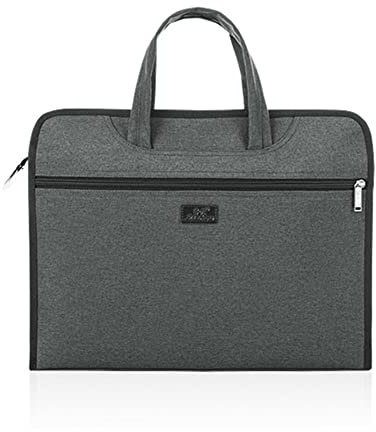 Porte-Documents Homme A4 Sacoche de Dossier en Oxford Imperméable Serviette de Document Multifonctionnel Sac d’Ordinateur Portable Robuste Sac d’Affaires Sac à Main Business Bureau Organisateur