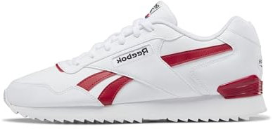 Reebok Unisex Glide Ripple Clip Sneaker, Footwear White/Flash Red/Core Black, 8.5