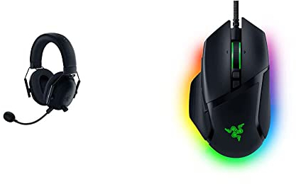 Razer BlackShark V2 Pro - Auriculares Inalámbricos para Esports & Basilisk V3 - Ratón para Juegos Personalizable con Cable