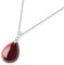 GAVU Ausgewähltes Geschenk Damen 925 Sterling Silber Halskette mit Rotem Tigerauge Wassertropfen Anhänger