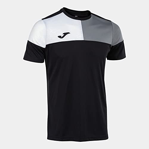 Joma Kurzarmshirt Mann Crew V schwarz grau Weiss