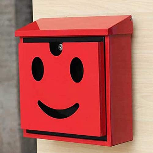 QOBNN Briefkasten Zur Wandmontage, Briefkasten Mit Großem Fassungsvermögen, Briefkasten Aus Verzinktem Blech, Rostfreier Metallbriefkasten, Briefkästen Für Abschließbare, Wetterfeste Außenbereiche