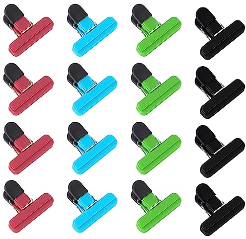 xxinxrong12 PCS Bag Clip Food Sealing Sheet, Food Storage Clip Clip, Reusable, Kitchen Food Clip, Plastic air Tight chip Bag Clip Snack Coffee Vegetable Vegetable Storage Bag Clip