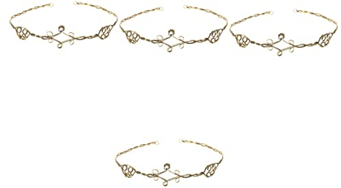 Beaupretty 4 Stück Diamant-stirnband Haarband Strass Hochzeit Stirnband Haarstirnbänder Für Damen Haarreifen Für Frauen Haargummis Für Damenhaare Metall Fräulein Öffnen Gut