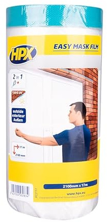 HPX-PC2117 Transparenter Film mit Easy Mask Outdoor Stoffband (2100 mm x 17 m)