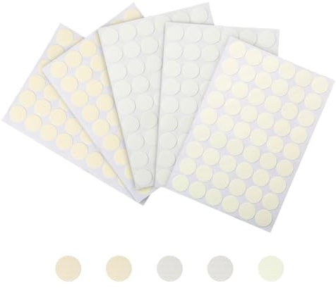 Tabanzhe Screw Hole Stickers - Conceal and Beautify with 5 Sheets of 21mm Self-Adhesive Cover Caps Featuring Wood Texture for Wood Wardrobe and Furniture