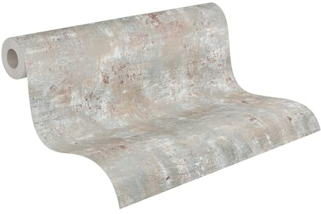 Livingwalls Tapete 396702 Industrial - hochwertige Tapete Beton in Grau mit Metalliceffekt in Bronze - Wandtapete Putzoptik auf 10,05m x 0,53m - Made in Germany