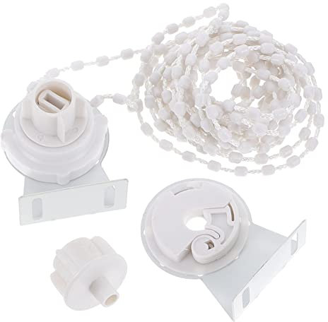 Ciieeo Vertical Blinds Parts Roller Shades with Chain Blinds Beaded Chain Cord Roller Blind Chain Cord Clutch Blind Motors Bead Chain for Blinds Shades Blind Side Roman Blinds White