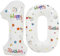 Vthoviwa 32 Zoll Luftballon Zahlen 10 Weiß, Luftballon 10. Geburtstag Foil Ballon, 0123456789,10-19,20-25,30,40,50,60,70,80,90, Folienballon 10 Party Dekoration