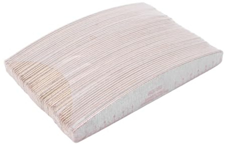 Limas de Uñas de Grano 80/80, Limas de Uñas Gruesas, Herramienta de Manicura, Curvadas, Lavables, Reutilizables, Accesorios para Uñas Postizas de Gel Acrílico
