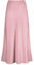 seiveini Jupe Longue Femme Chic Elegant Jupes Satin Taille Haute Maxi-Jupe Plissée Printemps Été A Rose XL