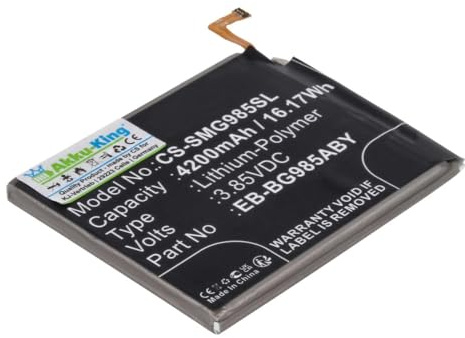Akku kompatibel mit Samsung EB-BG985ABY - Li-Polymer 4200mAh - Galaxy S20 Plus, SC-52A, SGH-N805, SM-G985F, SM-G985F/DS, SM-G986B, SM-G986DS