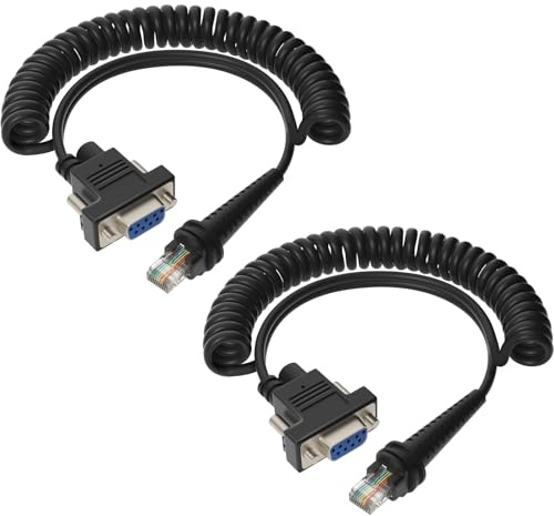 16ft Barcode Scanner Cable RJ45 RS232 to RJ45 Cable for Honeywell 1900 Cable 1200G 1202G 1250G 1280i 1300G 1400G 1450G 1452G 1470G 1900GHD 1900GSR 1902GHD 1902GSR 1950GHD 1980i 1472G Power Cord (2)