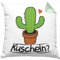 Trendation Kaktus Kissen mit Füllung 40x40 Geschenk Kuscheln Sarkasmus Humor Geschenkidee Kaktus-Liebhaber (Grün)