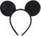 Jeffan 1 Pcs Mouse Ears Headbands for Kids and Adults - Boys & Girls Mouse Themed Birthday Party Supplies (Black, Onesize)