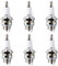 KOOLEVER Lot de 6 bougies d'allumage L7T de rechange pour moteurs à 2 temps, performance stable, outils de jardin pratiques, idéal pour tronçonneuse, tondeuse à gazon et mini moto 43-49 cc