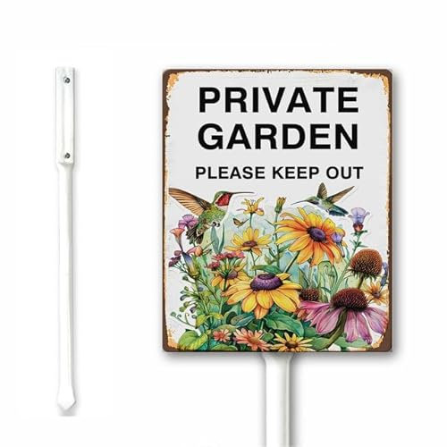 Geroclonup Cartello per giardino privato, in alluminio, 12 x 15 cm, senza cacca