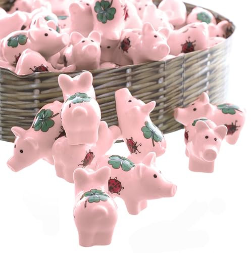 Annastore 30 x Schweinchen als Glücksbringer - Glücksbringer Jahreswechsel - Glücksschwein - Silvester - Glückschweinchen (30 x Glücksschwein 3,5 x 3 cm)
