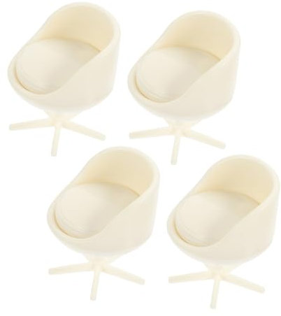 Alasum 4stücke Miniaturstuhl Aus Abs-Material Für Puppenhausmöbel Dekorativer Mini-Stuhl Im Maßstab Für Mini-hausmodelle Foto-Requisite
