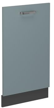 Vicco Geschirrspülblende R-Line, Geschirrspüler Fronttür, Blau-Grau, 45 cm ohne Arbeitsplatte
