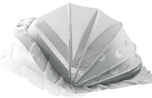 Uhngw Babysicherheit Kinderbett Zelt, Babybett Zelt | Klappernte Netting -Babybettwäsche | Tragbares -Krippen -Toper schützen Baby vor beißen und Fallen in Kinderwagen, Stuhl