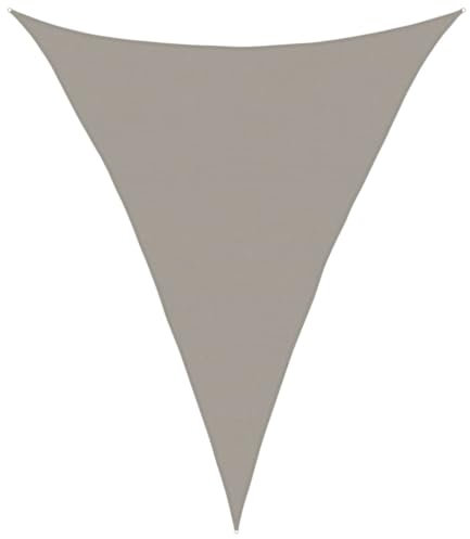 vidaXL Toldo de Vela Triangular HDPE Gris Claro 160 g/m² 5x6x6 m, Vela de Sombra de Sol, Vela de Sombra, toldo de Patio, Vela de Sombra Solar