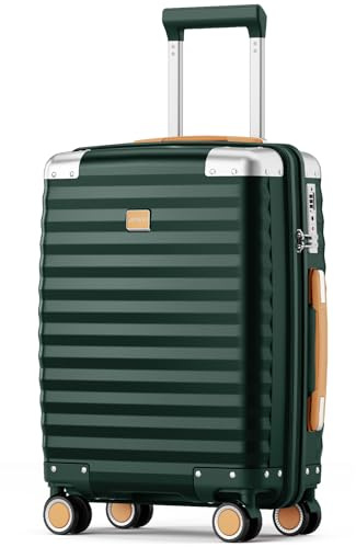 Joyway Koffer Trolley Reisekoffer von PP Hartschalen Trolley mit 360° Doppelrollen und TSA Schloss für Reise, Business & Kurztrips Grün
