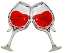 Lot de 3 - Lunettes Gag Verres de vin